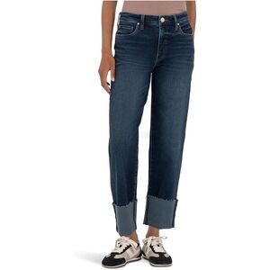 Kut From The Kloth Womens Fay High Rise Fab Ab Straight Leg Roll- Up Hem 14